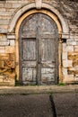 Old decaying wooden double doors Royalty Free Stock Photo
