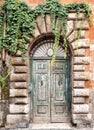 An old decorated vintage door