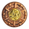 Old decorative bronze shield Royalty Free Stock Photo