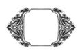 Old decorative frame antique engraved silver Royalty Free Stock Photo