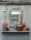 Old Decorative Mirror above fireplace