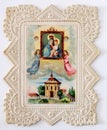 Old decorative painting with a religious motif