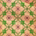 Old decorative sandstone tile background patterns handicraft fro Royalty Free Stock Photo