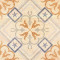 Old decorative sandstone tile background patterns in the park Royalty Free Stock Photo