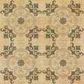 Old decorative sandstone tile background patterns in the park Royalty Free Stock Photo