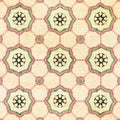 Old decorative sandstone tile background patterns Royalty Free Stock Photo