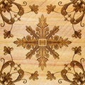 Old decorative sandstone tile background patterns in the park public Royalty Free Stock Photo