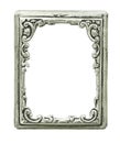 Old decorative silver frame