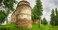 Defensive tower of Dominican monastery 15th century in Pidkamin, Ukraine Royalty Free Stock Photo