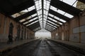 old degraded train station with visible stops in the city of Barreiro, Portugal