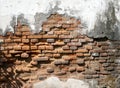 Old, demage and vintage brick wall texture background for wallpaper Royalty Free Stock Photo