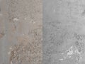 Old Demaged Concrete Backgrounds. Gray and Beige Cement Walls.