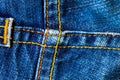 Old denim surface with seams Royalty Free Stock Photo