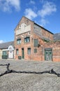 Old derelict brick warehouse