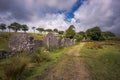 Old Derelict Graite Tin Mine on top of Dartmoor in England Royalty Free Stock Photo