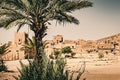 Old desert village in Morocco. Vintage houses in Foum Zguid on the entry to the Sahara Royalty Free Stock Photo