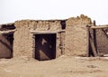 An old deserted house Made of clay, palm and stone Royalty Free Stock Photo