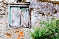 Old deserted house with wooden door Royalty Free Stock Photo