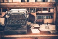 Old Desk Vintage Typewriter Royalty Free Stock Photo