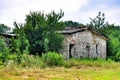 Old destroyed an abandoned farm in the Krasnodar region Royalty Free Stock Photo