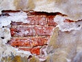 Old destroyed brick wall. Royalty Free Stock Photo