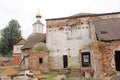 An old destroyed church or temple. Russia