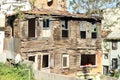 Old destroyed wooden house in Istanbul