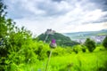 Old Deva citadel on the top of hill , Romania Royalty Free Stock Photo