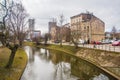 Old devastated living houses in Old Town, Gdansk, Poland