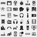OLd device icons set, simple style Royalty Free Stock Photo