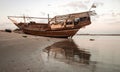 Old dhow on the beach Royalty Free Stock Photo