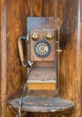 Old dial and crank style telephone Royalty Free Stock Photo