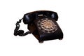 The old dial phone is dirty and scratched isolated Royalty Free Stock Photo