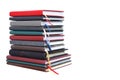 Old diary books on white background Royalty Free Stock Photo
