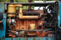 Old diesel tractor engine Royalty Free Stock Photo