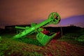 Old digger arm at night Royalty Free Stock Photo