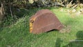 Old Digger 2 foot bucket on farm in Ireland Royalty Free Stock Photo