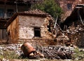 Old dilapidated and abandoned country house