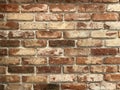 Old dilapidated brick wall. Vintage grunge background