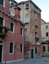 Old Dilapidated buildings on Corte de l Anatomia O Fiorenzuola, Venice Royalty Free Stock Photo