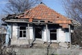 Old dilapidated house dilapidated with clay orange tiles Royalty Free Stock Photo