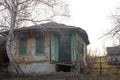 Old dilapidated house dilapidated with clay orange tiles Royalty Free Stock Photo