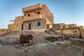 Old dilapidated houses in a Nubian village in Aswan, Egypt Royalty Free Stock Photo