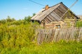 Old dilapidated residential house in the village Royalty Free Stock Photo