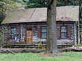 Dilapidated Old Brown Rustic Cabin