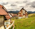 Old dilapidated shacks in the mountains of the Asiago plateau. Enego, Vicenza, Italy Royalty Free Stock Photo