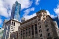 Modern and historic buildings in central Auckland, New Zealand