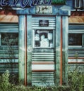 Old diner restaurant door