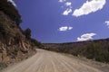 An old dirt road in the mountains in the Prescott National Forest in Arizona on a beautiful spring day