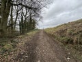 Old dirt track, leading to the hills in, Pudsey, Yorkshire, UK Royalty Free Stock Photo
